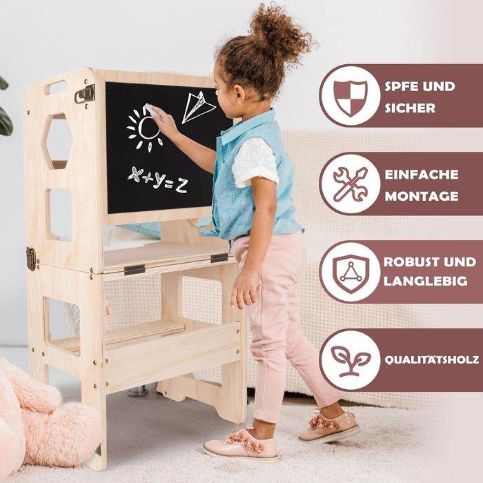 Turn de învățare pentru copii, turn de învățare Montessori 3 în 1,