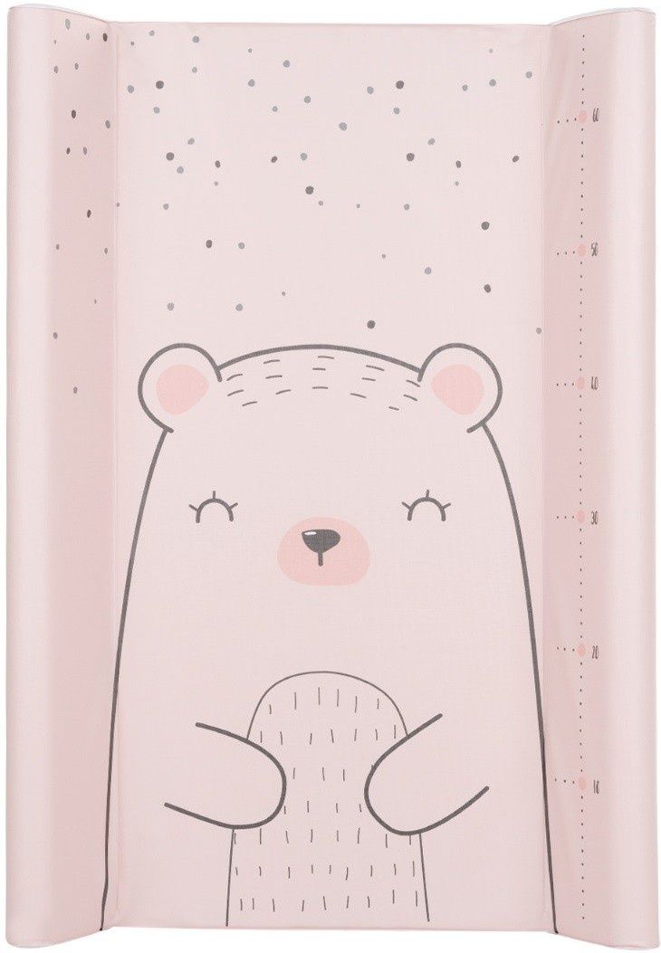 Твърда подложка за повиване KikkaBoo - Bear with me, Pink, 80 х 50 cm