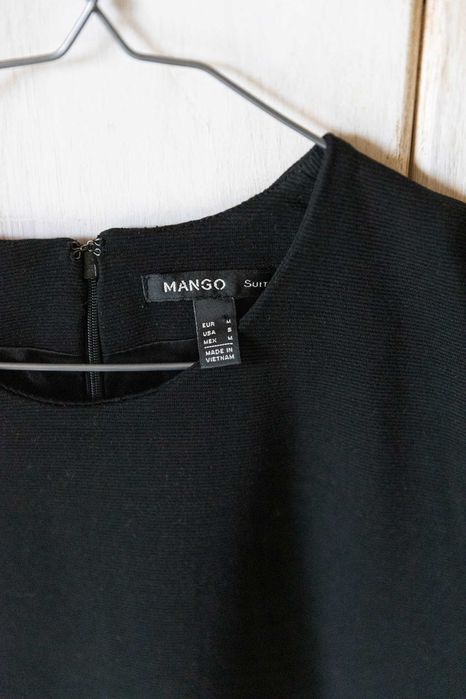 Rochie casual cu maneci 3/4 Mango Neagra M