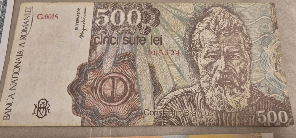 Vând bancnota de 500 lei din anul 1991 cu Brâncuși, ca și Noua!