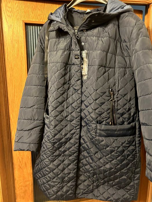 Vand Geaca Calduroasa Femei Marimea 60 XXL Albastra - Noua Cu Eticheta