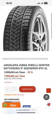 PIRELLI Sottozero Winter 3 iarna -255/35/20 ( Michelin, Continental)