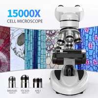 Microscop HD biologic 15000X zoom compus digital cu camera HD