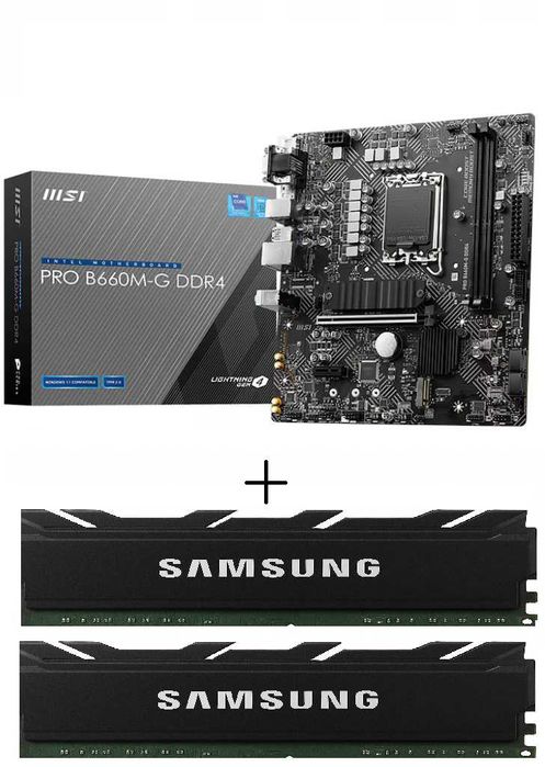 Kit Placa de baza MSI PRO B660M-G + 16 GB RAM 3200 MHZ