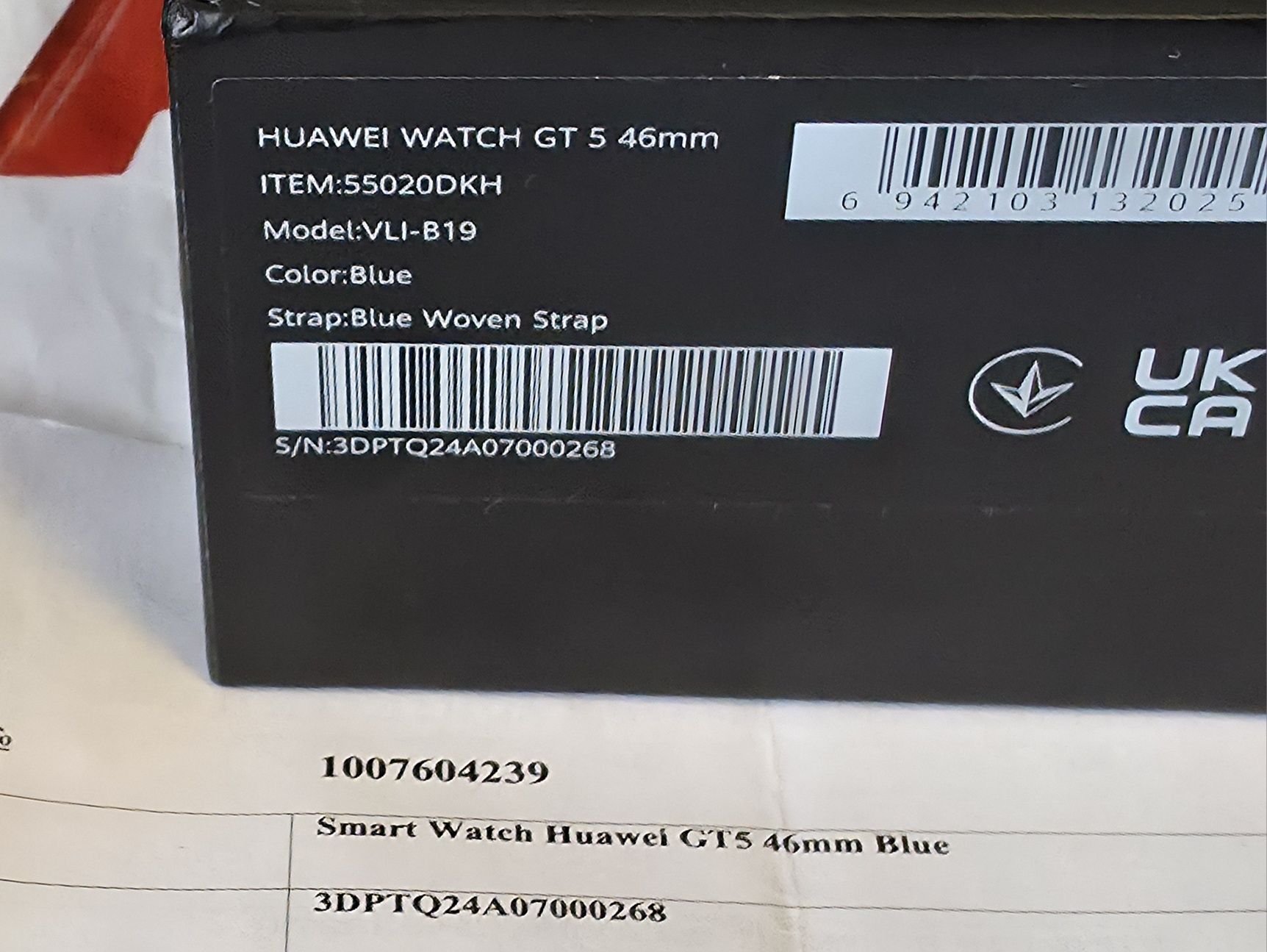 КАТО НОВ 46mm Huawei watch GT 5 Гаранция A1 2027г. Blue / Син GT5