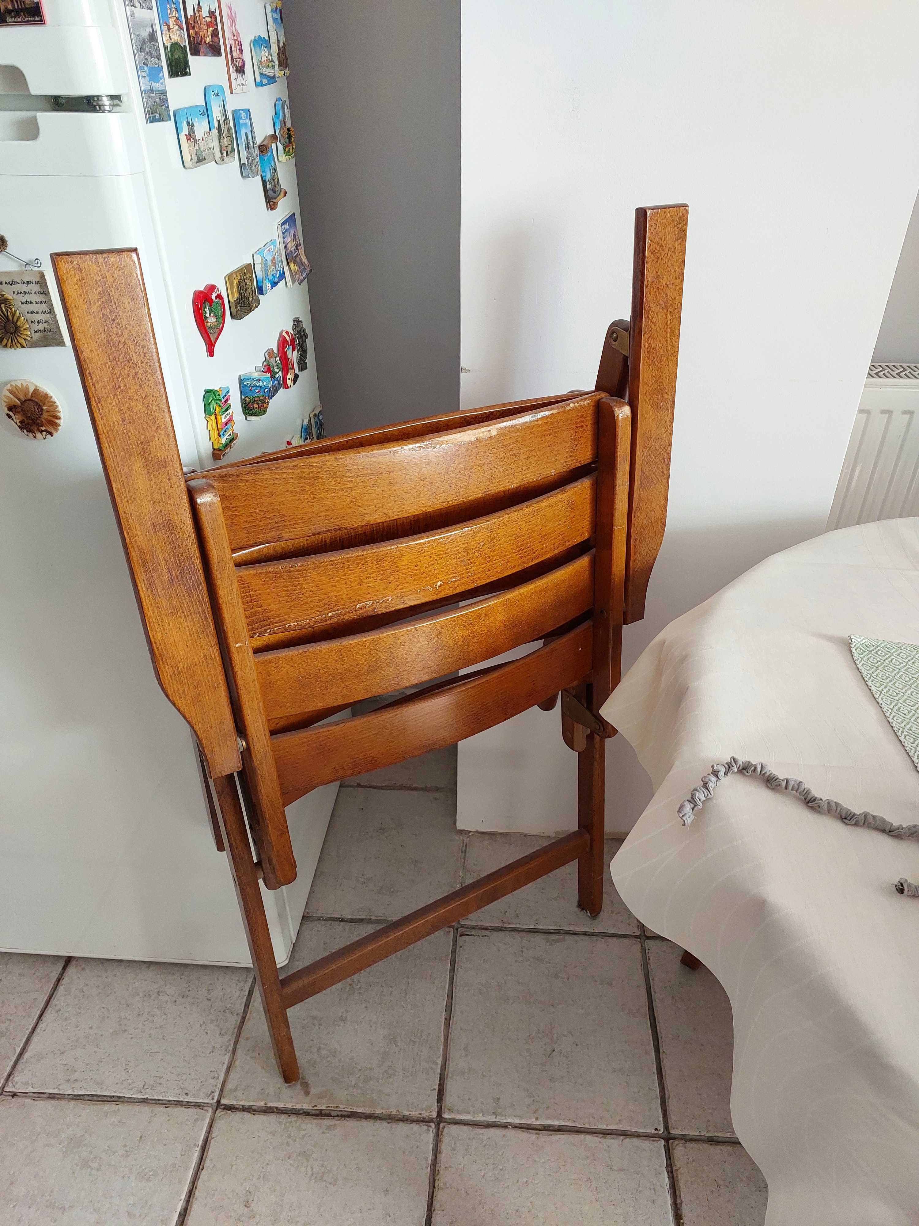 Scaune bucătărie/ terasă din lemn de nuc
