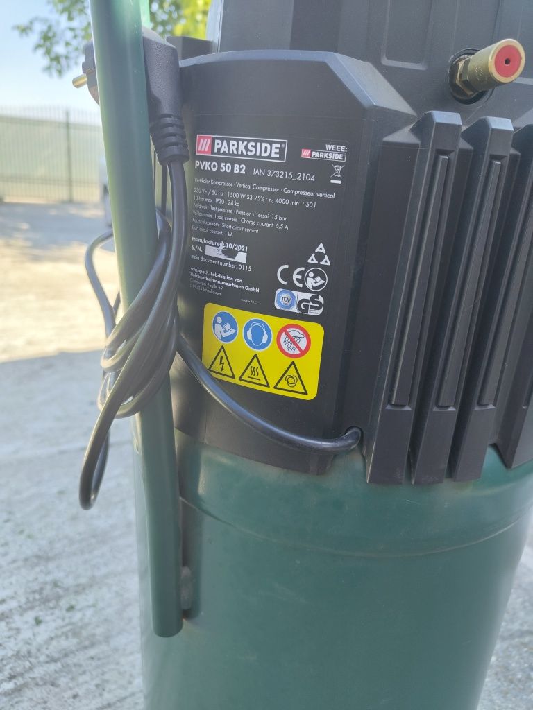 Compresor aer vertical 50l Parkside