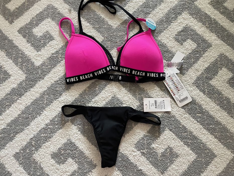 Costum baie slip tanga, sutien cupe, slip s, sutien s sau xs sau m / l