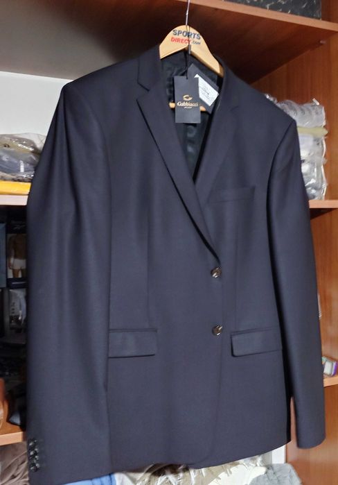 Чёрный шерстяной пиджак размер 54 drop 6