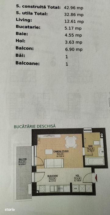 Vanzare garsoniera (studio), bloc nou, Ploiesti Vest, Ploiesti