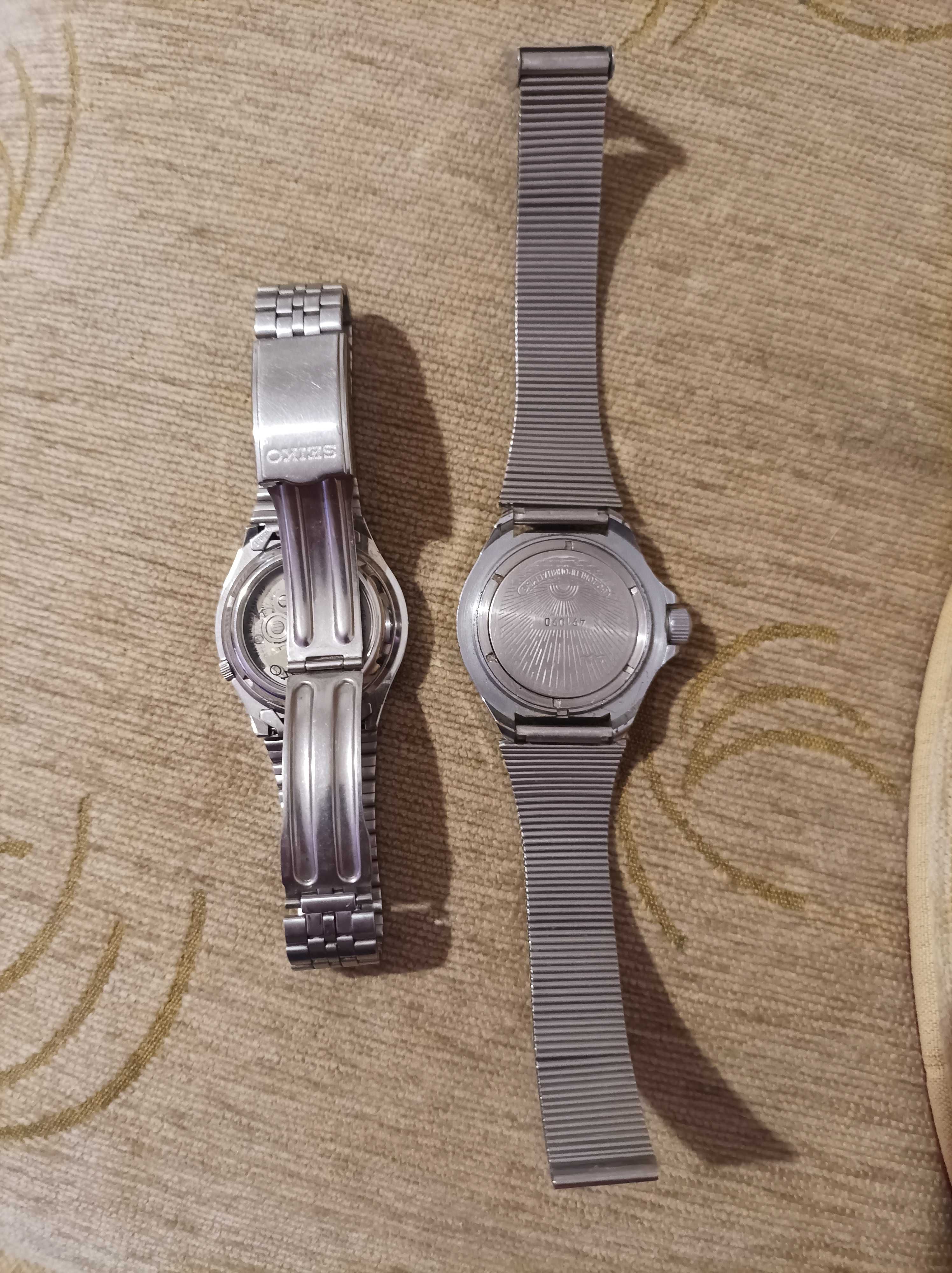 Часовник Seiko Automatic и Командирски часовник "Восток"