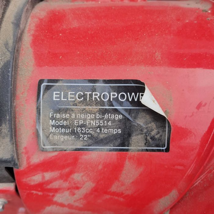 Freză de zăpadă ELECTROPOWER EP-FN5514, 163 cc 4-timp, 22″, nefolosită