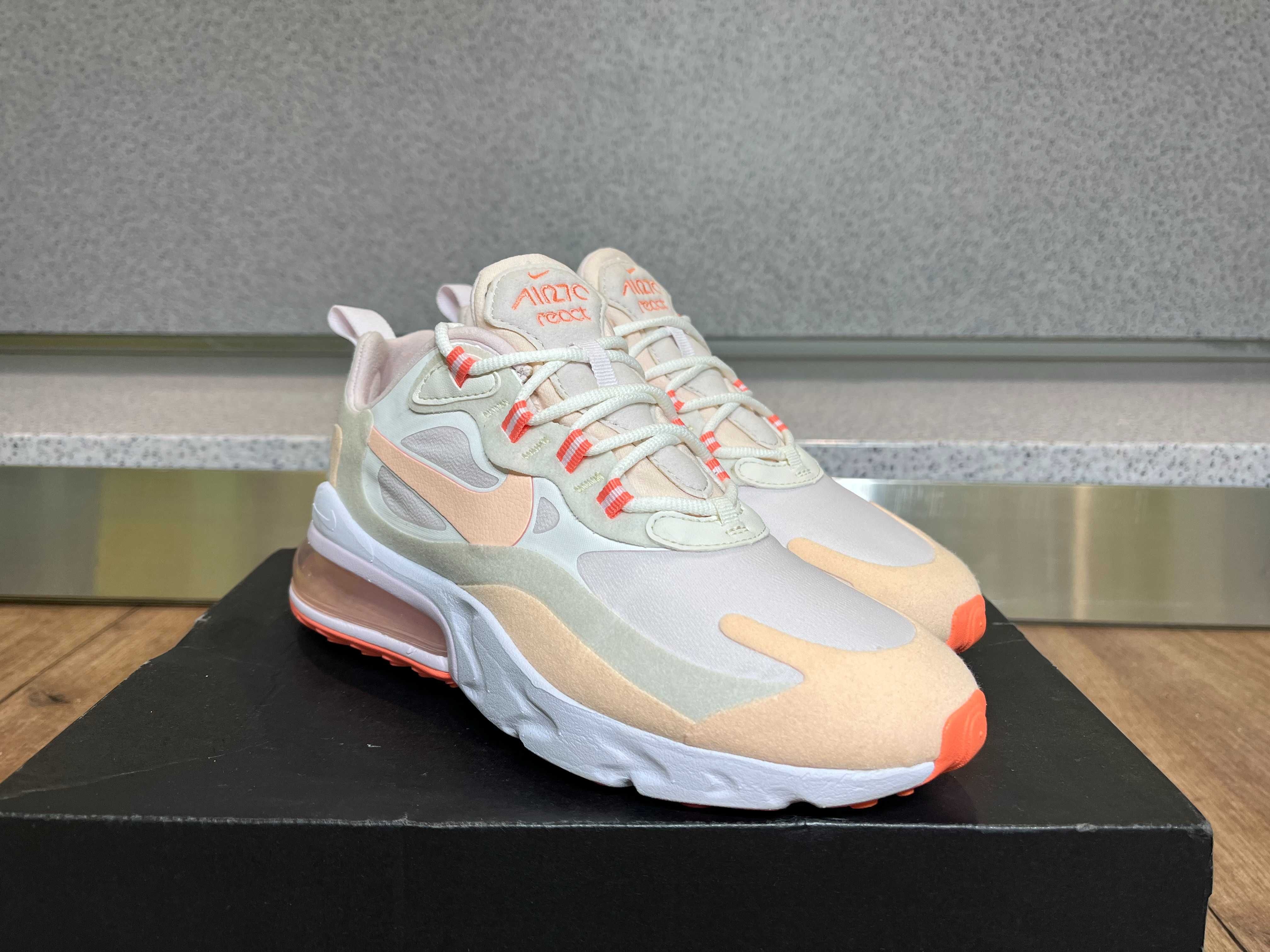 ОРИГИНАЛНИ *** Nike Air Max 270 React Summit White/Crimson Tint