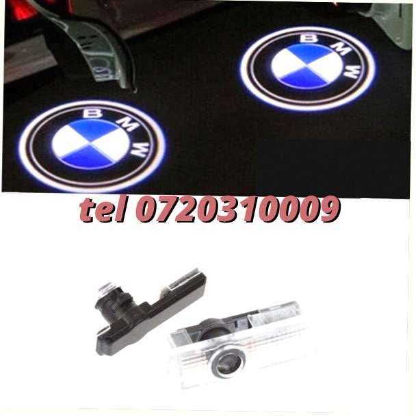 Emblema Portiere Cu Logo Bmw Set 2 Buc Proiector 3d Cu Led