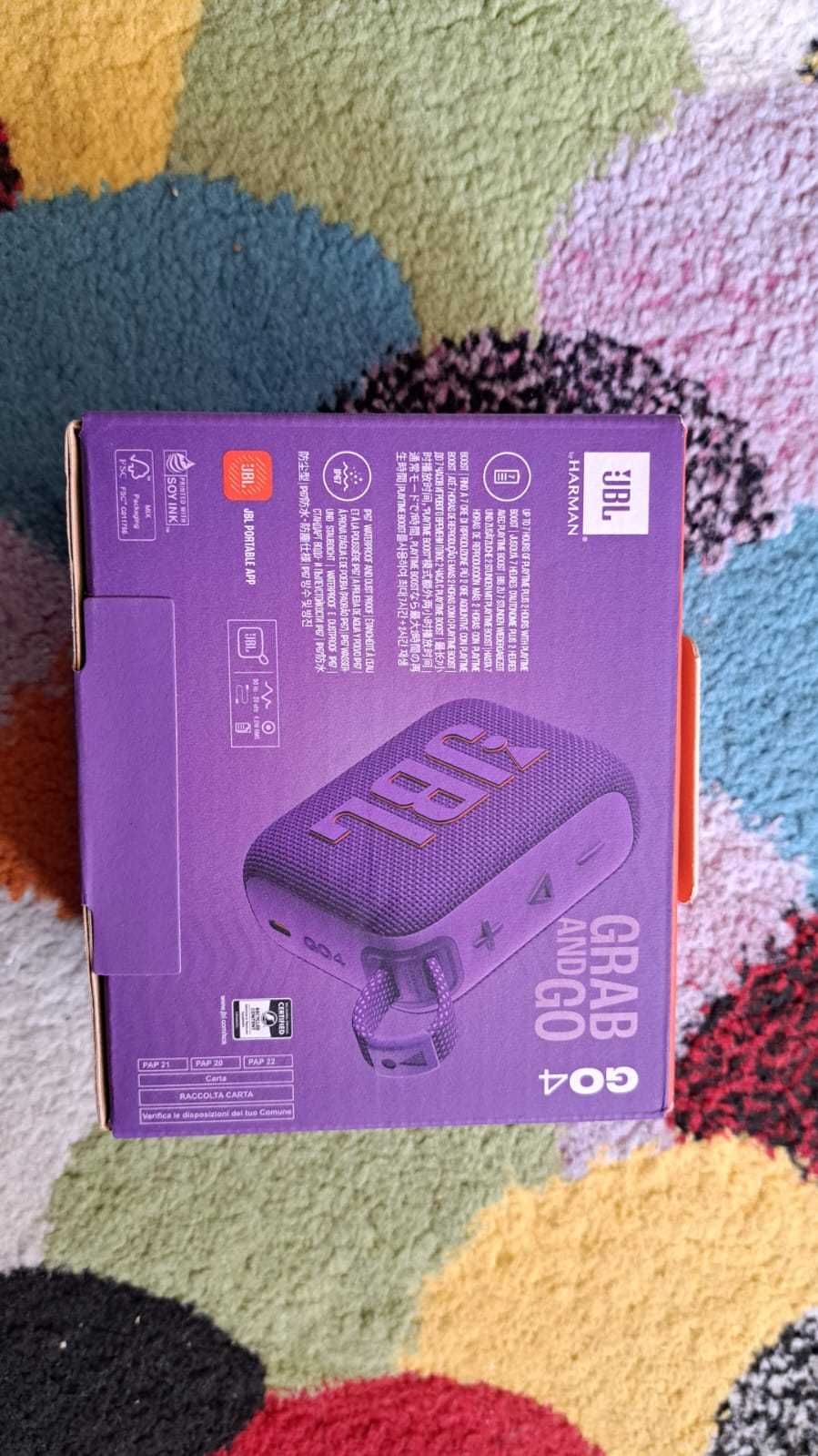 Boxa portabila JBL Go 4, IP67, Bluetooth, Auracast, Violet, sigilata