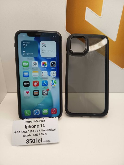 Iphone 11 128GB Black/Neverlocked/Baterie:82% ID9135