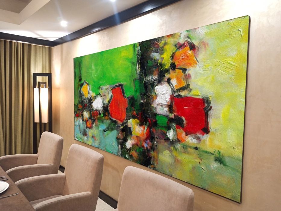 Большая картина 120х80 см холст масло абстрактная современная