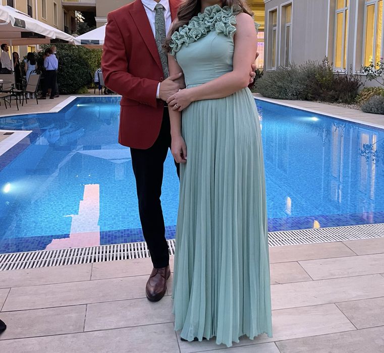Rochie lunga verde mint