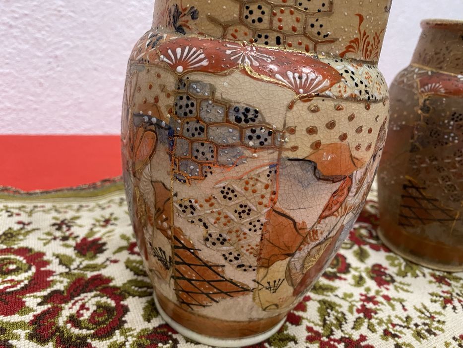 Японски вази сацума от порцелан - кашпи