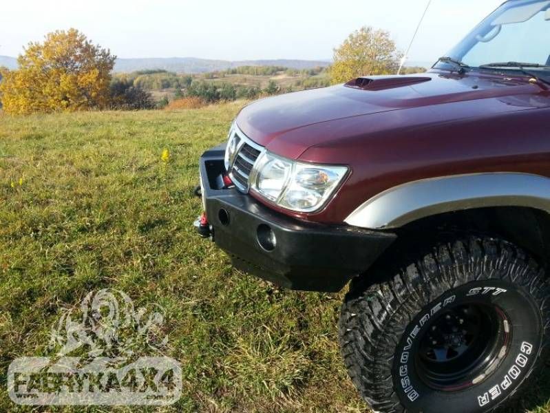 Bara fata Nissan Patrol Y61 Otel cu suport de troliu cu/fara Bullbar