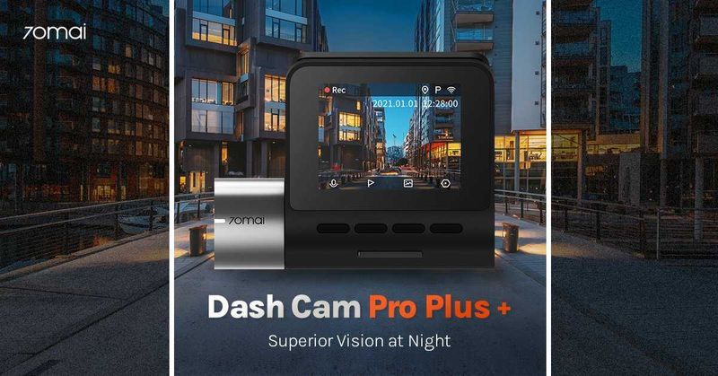 70mai Видеорегистратор Dash Cam Pro Plus+ Set A500S-1, Rear Cam incl.