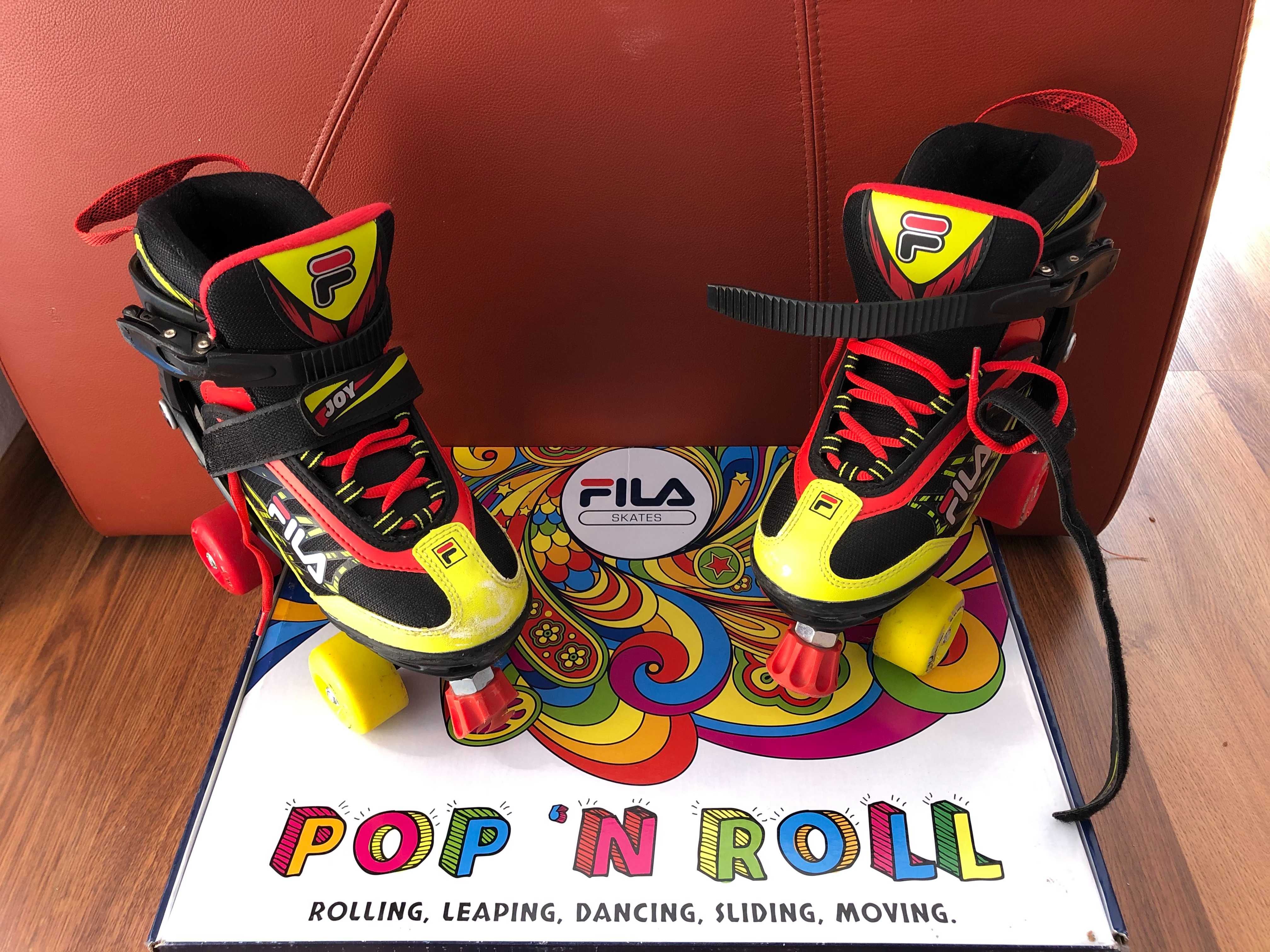 Role Fila Skates Joy Black/Red/Lime marime 35-38