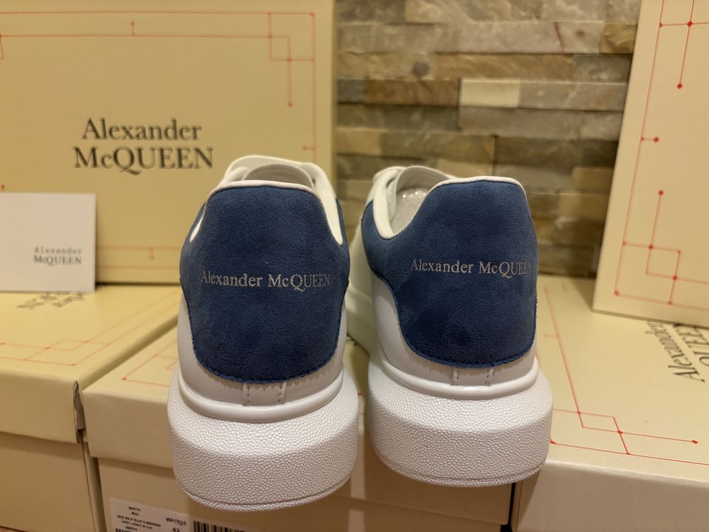 Adidasi Alexander McQueen Alb-Albaștri
