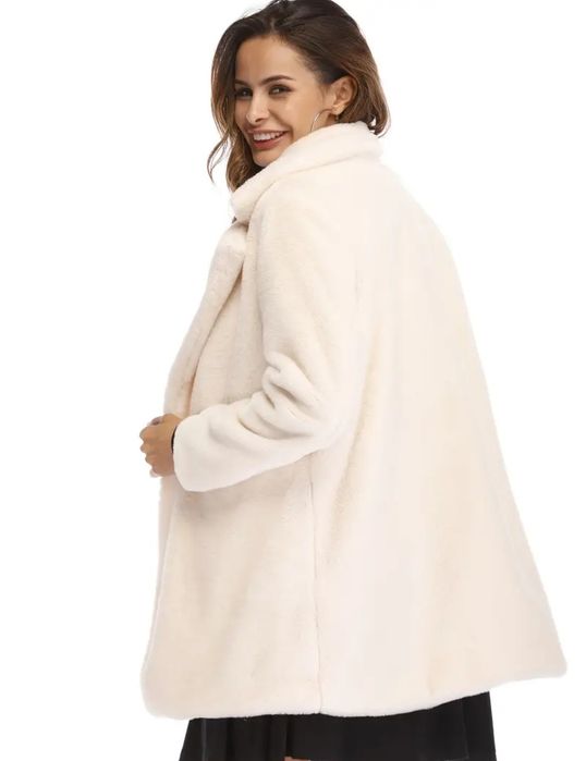 Дамско палтенце с изкуствен косъм