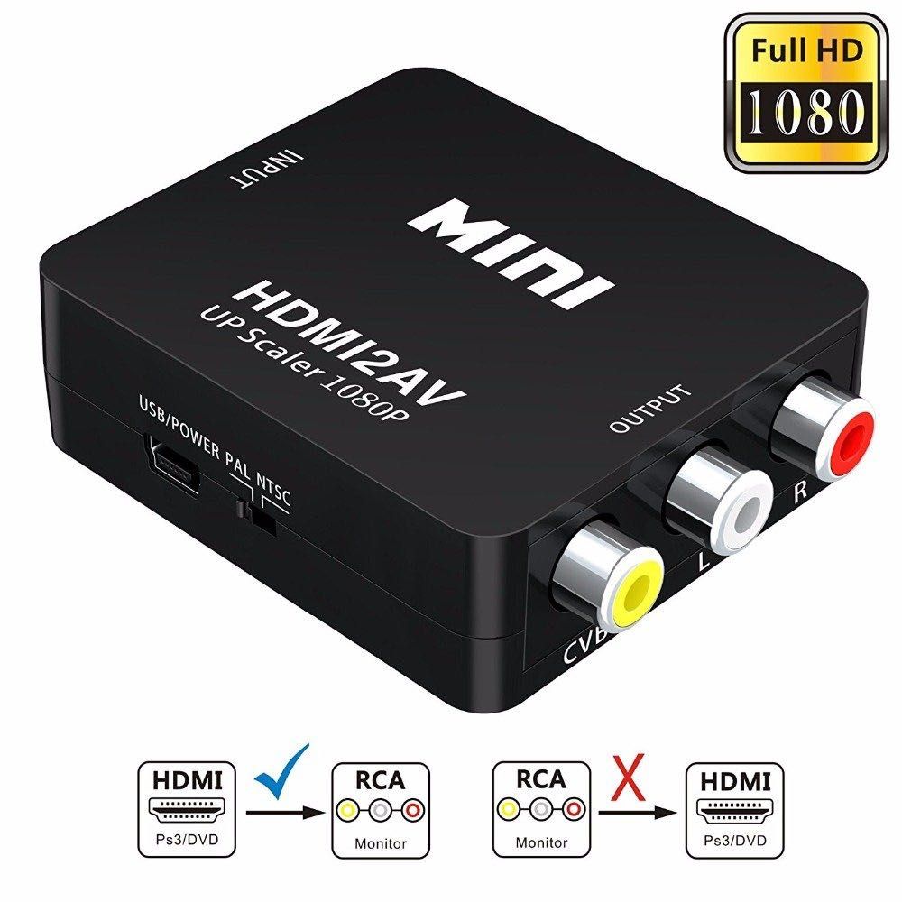 Adaptor convertor audio video, digital - analog, HDMI - AV 3RCA cod 53