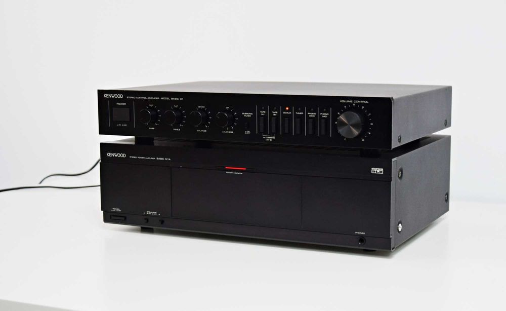 Kenwood Basic C1 Preamp + Basic M1A Power Amp, amplificator si preamp