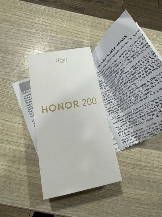Honor 200 Lite, 8GB RAM, 256GB, 5G,  Black, Sigilat/Garantie 2 ANI!