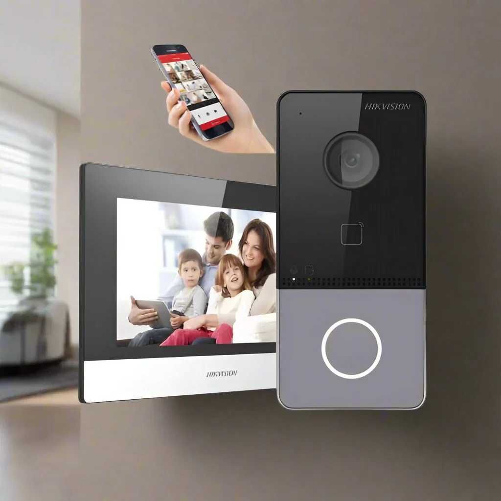 IP DOMOFON DS-KIS603 telefonga ulanadi. Eng ommabop tovar!
