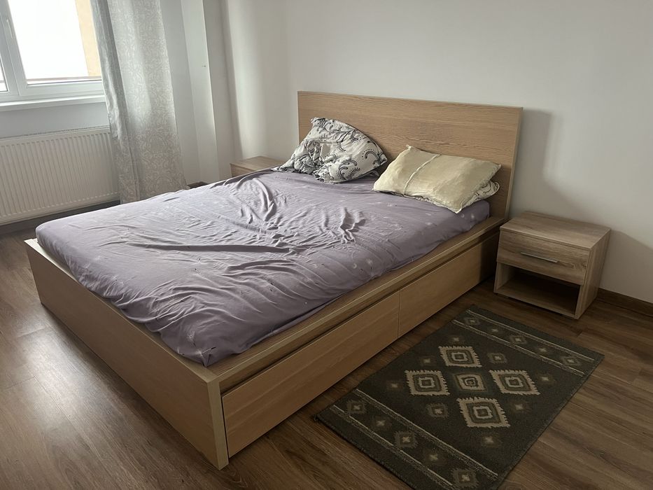 Pachet Pat dormitor cu spatiu de depozitare + 2 noptiere