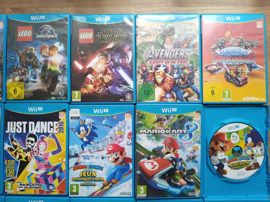 Lot jocuri WiiU Mario Sonic Lego Just Dance Marvel Batman Transformers