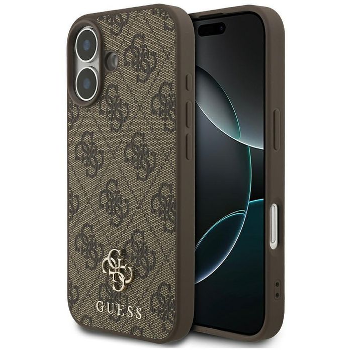 Guess 4g small and classic logo magsafe калъф за iphone 17 – кафяв