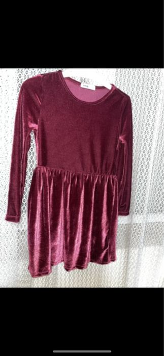 Rochiță visinie catifea  116