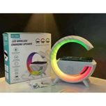Смарт LED лампа -зарядно с високоговорител Bluetooth Qi
