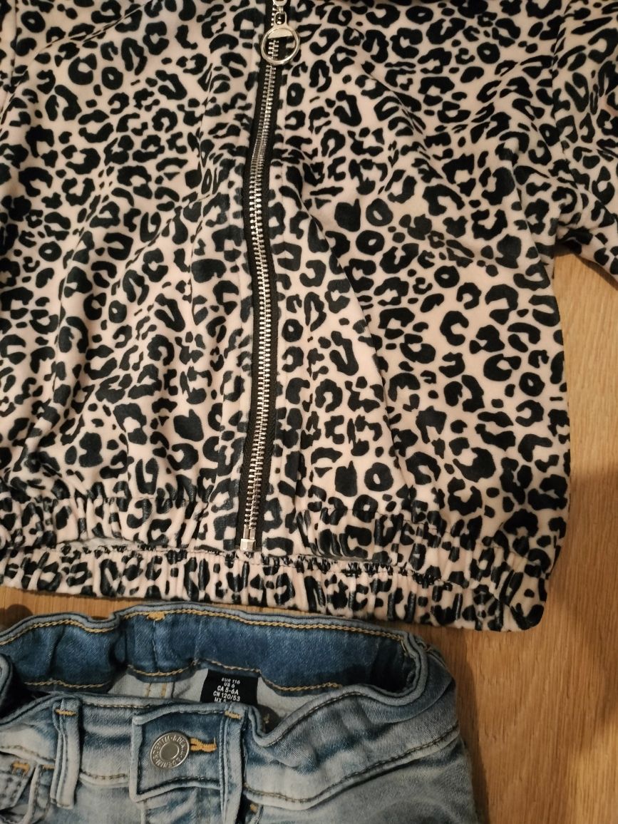 Trening Leopard și blugi H&M