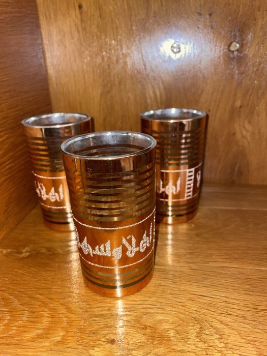 Set 6 pahare vintage aurii