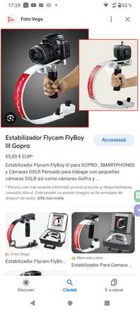 Stabilizator Flycam FlyBoy pentru GoPro, Smartphone, camera DSRL