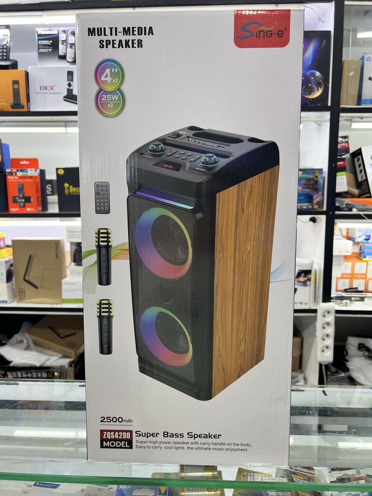 Калонка Sing-e ZQS 4290 2x25w без проводной микрофон 2 шт