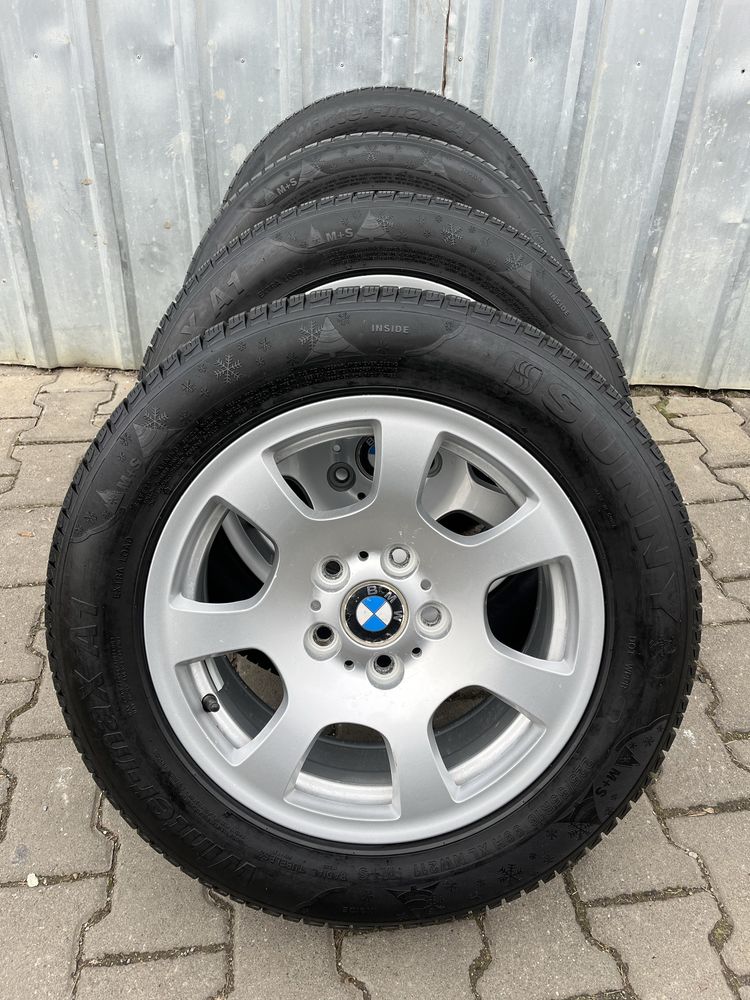 Jante aliaj 5x120mm, anvelope iarna 225/55 R16, BMW E60, E61, ET20!