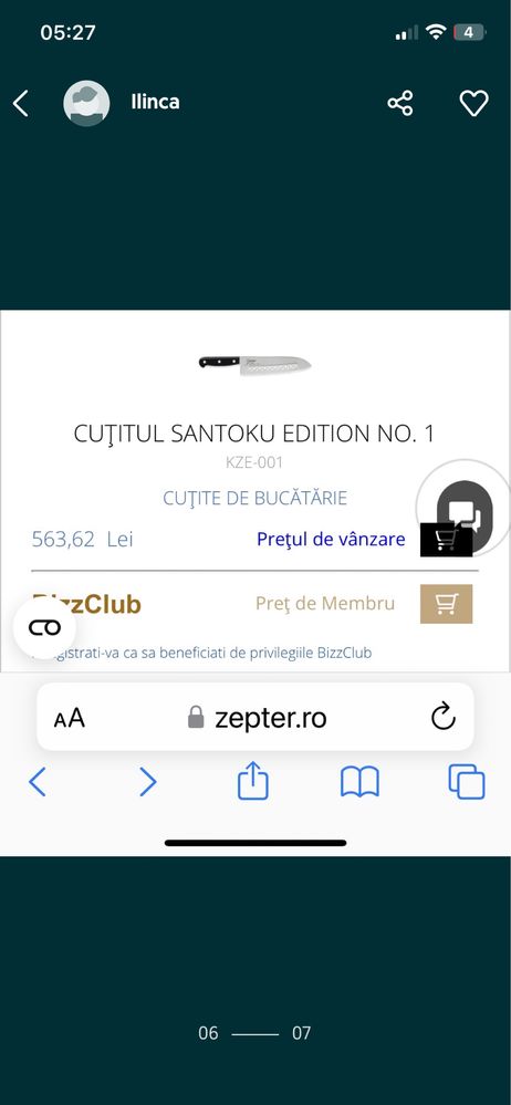 Cuțite Zepter noi, -85%