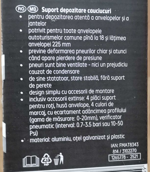 Suport depozitare roți
