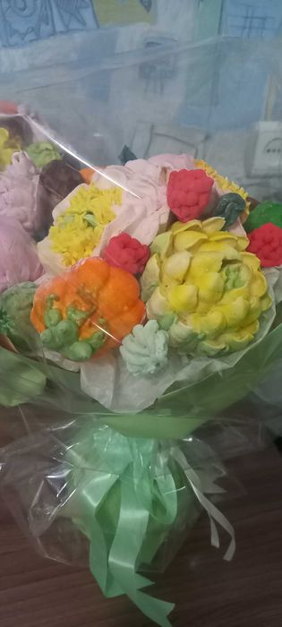 Букет цветов из зефира