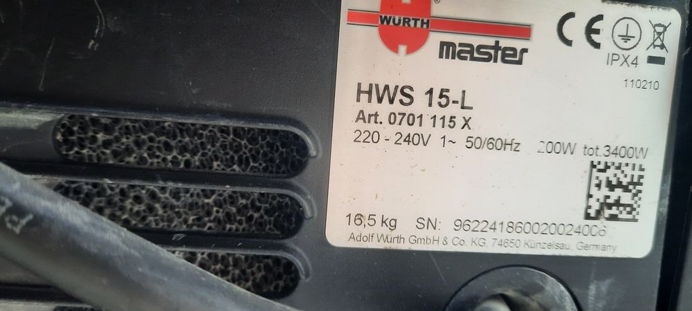 Прахосмукачка  Wurth hws 15L Контакт/Тупалка