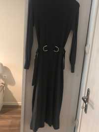 Дълга рокля на Massimo Dutti в сив цвят