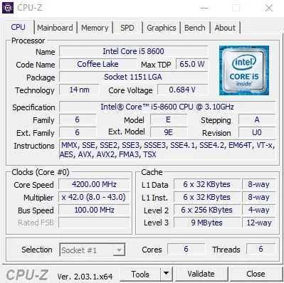 Intel i5-8600 до 4.30GHz overclock процесор сокет 1151 - Coffee Lake