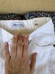 Zara Pantaloni vara  -Fusta alba de blugi scurtă cu eticheta