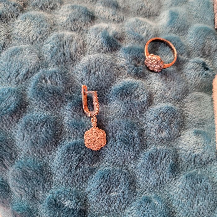 Сребърни пръстен и обеци